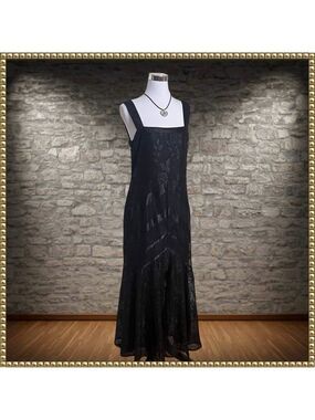Damianou Black Shimmery Sleeveless Dress Medium